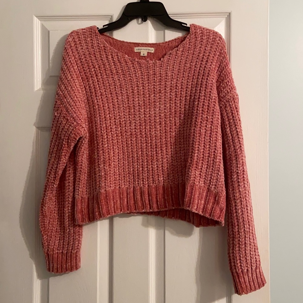 Pink cropped sweater